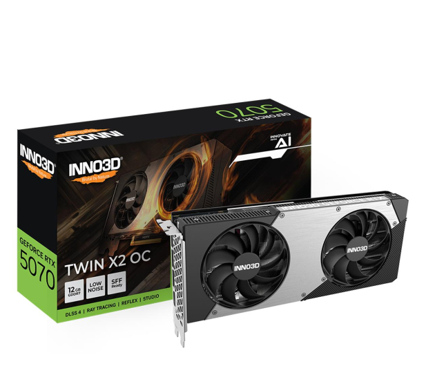 INNO3D GeForce RTX 5070 Twin X2 OC 12GB GDDR7 DLSS4 - 1319115 - zdjęcie